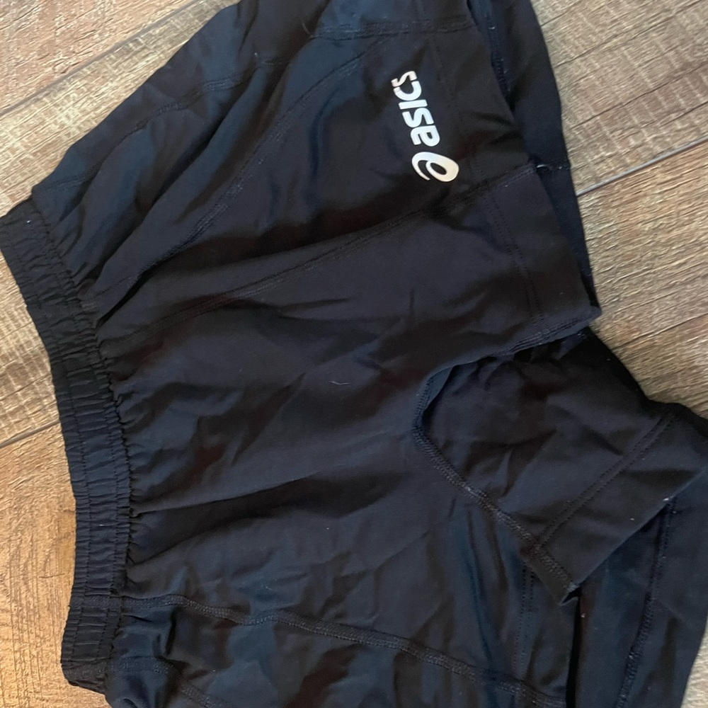 BLACK ASICS VOLLEYBALL SPANDEX, SIZE XS, GOOD CONDITION, ELASTIC WAIST BAND